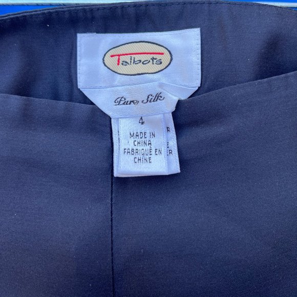 Talbotts Silk Pants, Black, Sz 4 - Picture 6 of 7